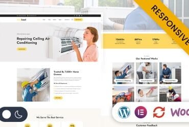 Airekool - AC Repair Services Elementor Wordpress Responsive Theme