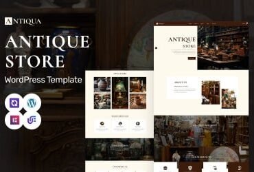 Antiqua - Antique Collectibles And Curiosities WordPress Elementor Theme