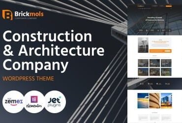 Brickmols - Responsive Construction & Architecture Company WordPress Theme