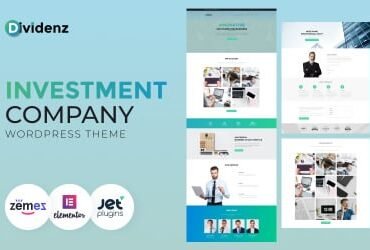 Dividenz - Investment Company WordPress Elementor Theme