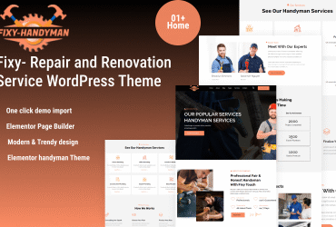 Fixy- Repair and Renovation Service WordPress Theme