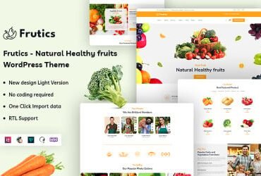 Frutics - Natural Healthy fruits WordPress Theme