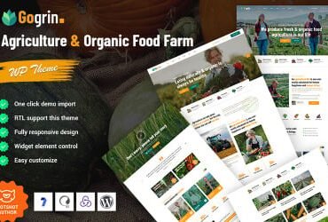 Gogrin - Agriculture and Organic Food WordPress Theme