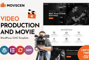 Movscen - Movie Studios and Filmmakers WordPress theme