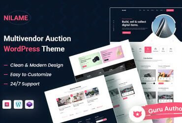 Nilame - Multi Vendor Auction & Art Store Elementor WordPress Theme