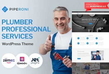 Piperoni - Plumber Services WordPress Theme