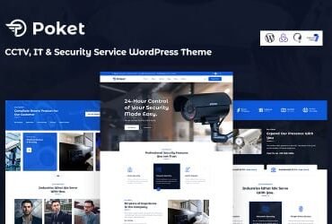 Poket - CCTV, IT And Security Service Responsive WordPress Theme