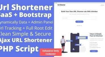 Ajax Saas Urlshortener With Admin Panel