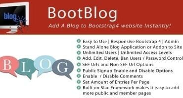 BootBlog PHP Script