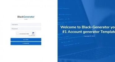 BlackGenerator - Account Generator Template