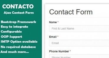 Advanced contact form with PHP Ajax And Bootstrap