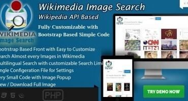 Wikimedia Image Search - Wikipedia API PHP Script