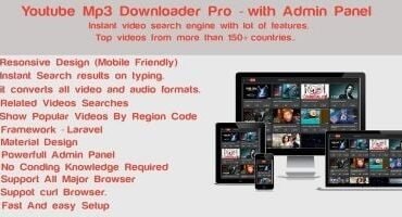 YoutoobMp3 Downloader Pro With Admin Panel