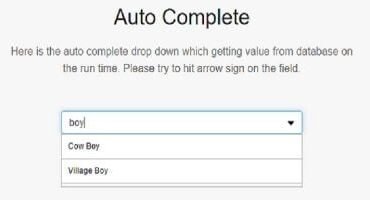 Auto Complete PHP