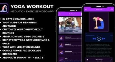 Yoga Workout Exercise Mediation Video AdMob Ads