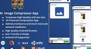 AI Image Compressor App with ironSource