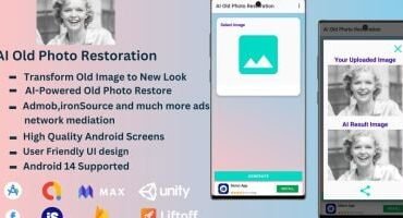 AI Old Photo Restoration  App with ironSource Ads