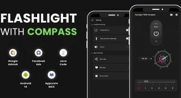 Flashlight With Compass with AdMob Ads Android