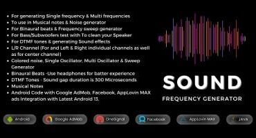 Sound Frequency Generator Android AdMob ads