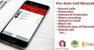 Auto Call recorder with Admob - Android Studio