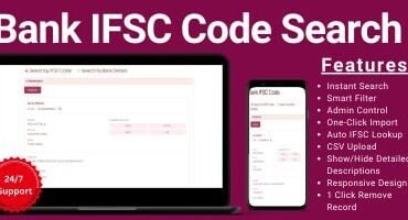 Bank IFSC Code Search WordPress