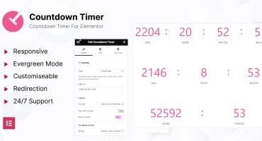 Countdown Timer For Elementor WP