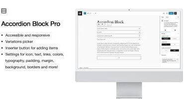 Accordion Block Pro For WordPress