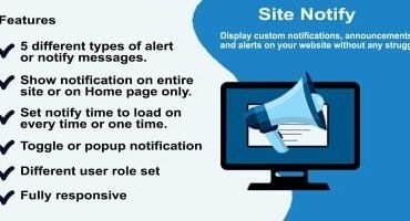 Site Notify WordPress Plugin