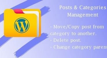 Posts And Categories Management - WordPress Plugin