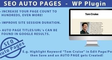 SEO Auto Pages - WordPress Plugin