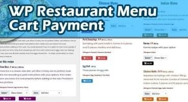 Restaurant Menu Cart Payment WordPress