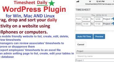 Daily Timesheet Management System WordPress Plugin