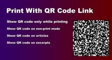 Print With QR Code Link WordPress Plugin