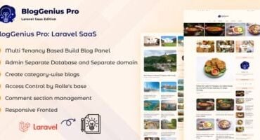 BlogGenius Pro - Laravel SaaS Edition Multi Tenanc
