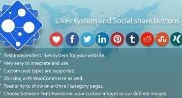 Likes And Share Buttons WordPress and WooCommerce