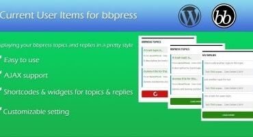 Current User Items - bbPress Plugin
