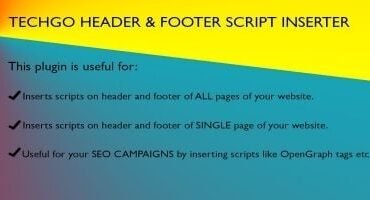 Header and Footer Script Inserter For WordPress