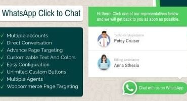 WhatsApp Click To Chat Plugin For WordPress