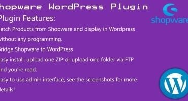 Shopware WordPress plugin