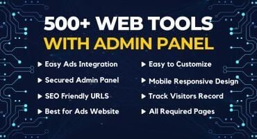500 Website Tools with Admin Panel