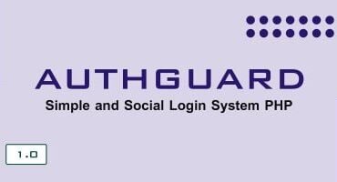 Auth Guard - Simple and Social Login System PHP