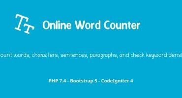 Word Counter PHP Script