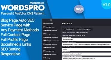 WordsPro CMS - The Multi Multipurpose Website