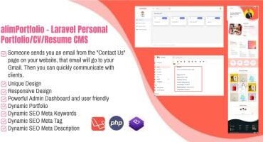 alimPortfolio - Laravel Personal Portfolio CMS