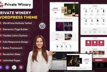 Private Winery Elementor WordPress Theme