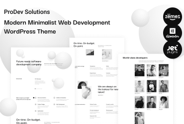ProDev Solutions - Modern Minimalist Web Development WordPress Theme