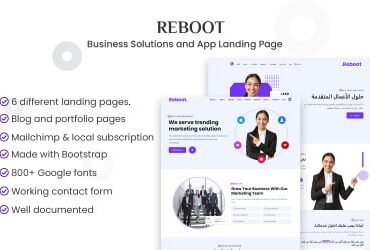 Reboot - Business Solution and App Landing Page WordPress Theme