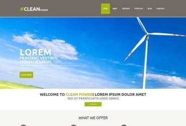 Wind Energy Template WordPress Theme