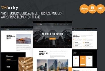 Worky - Architectural Bureau Multipurpose Modern WordPress Elementor Theme